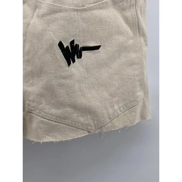 WALKER WEAR Men's Beige Four-Pocket Raw-Hem Chino Shorts SZ 34 - Picture 5 of 10